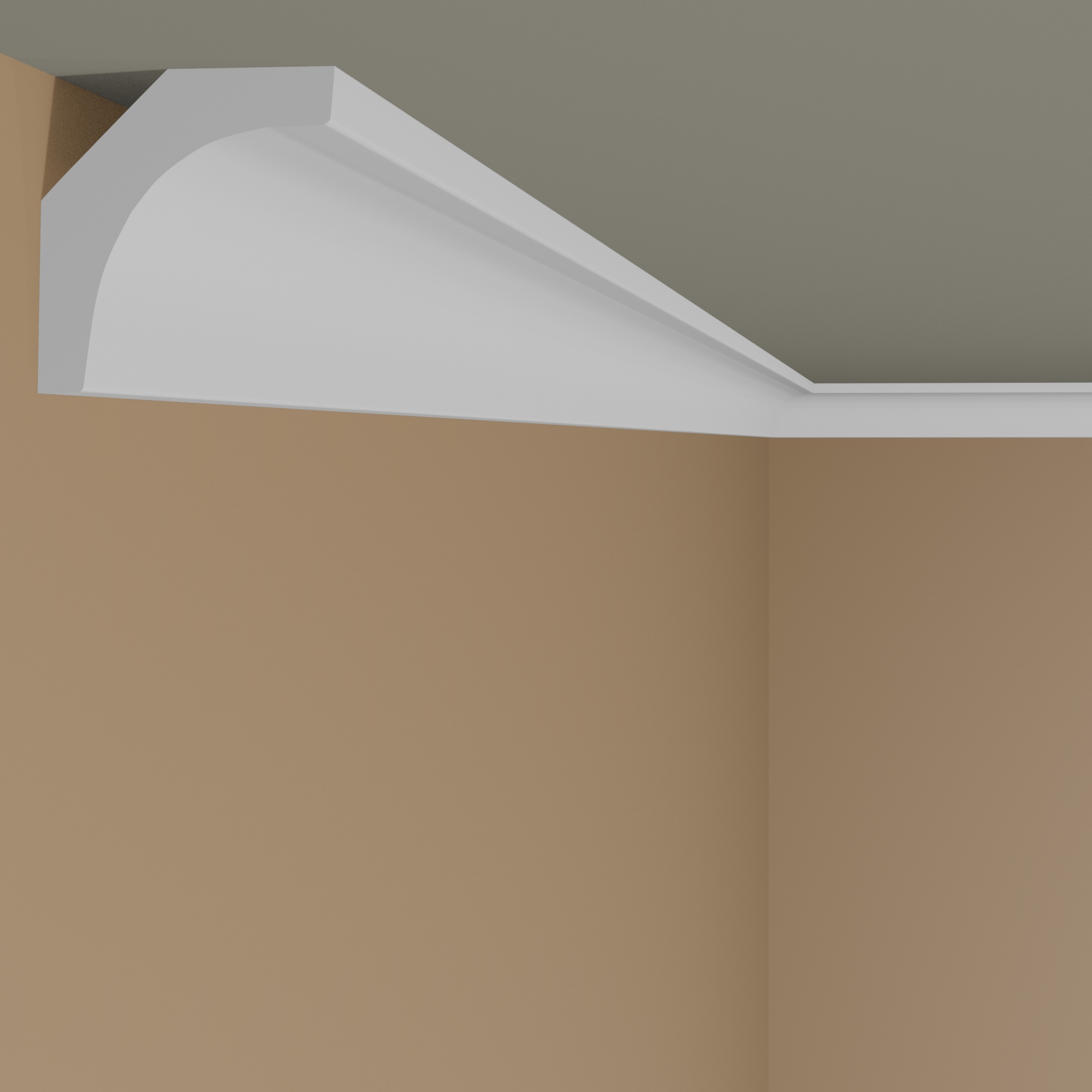 Wiesemann Stuckleiste Monaco 01 Polystyrol 34 x 34 x 2000 mm Deckenleiste Weiß