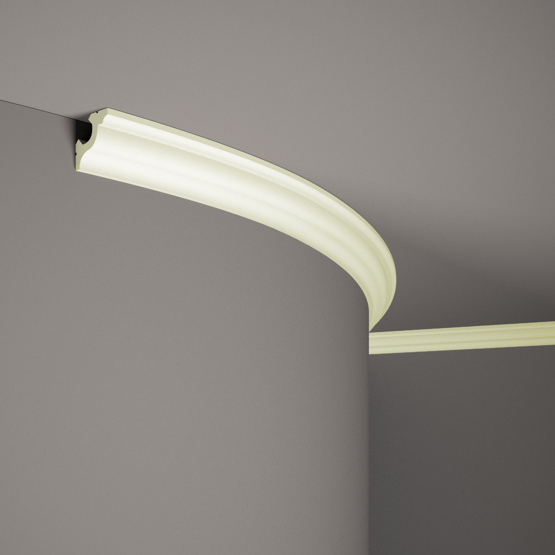Mardom moulure de plafond flexible MDB172F Profoam 40 x 40 x 2000 mm blanc Blanc Corniche souple