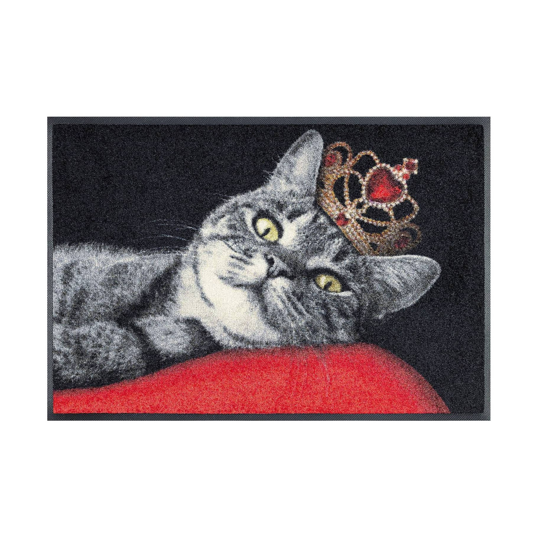 Fußmatte Majestätische Mieze 75 x 50 cm Schmutzfangmatte waschbar Floornovo Trend Design