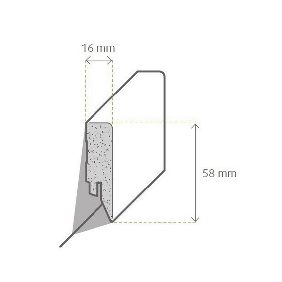 Zeichnung Sockelleiste / Fußleiste / Bodenleiste lecco-124 (73456)