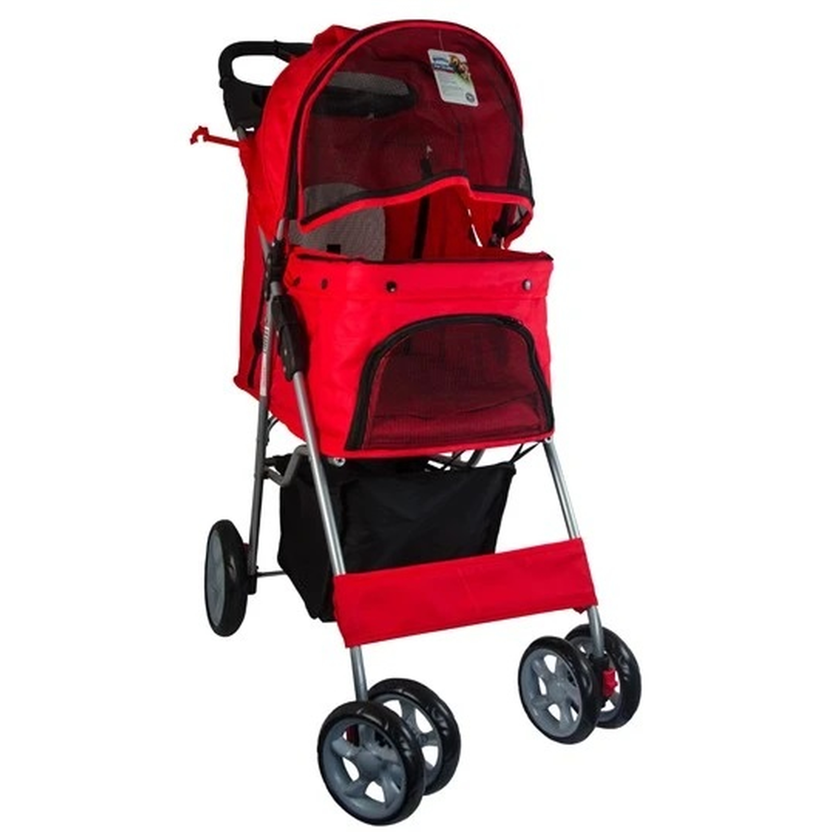 Hundepflege | klappbar | Buggy | Handkarren | Rot | 68x46x100 cm