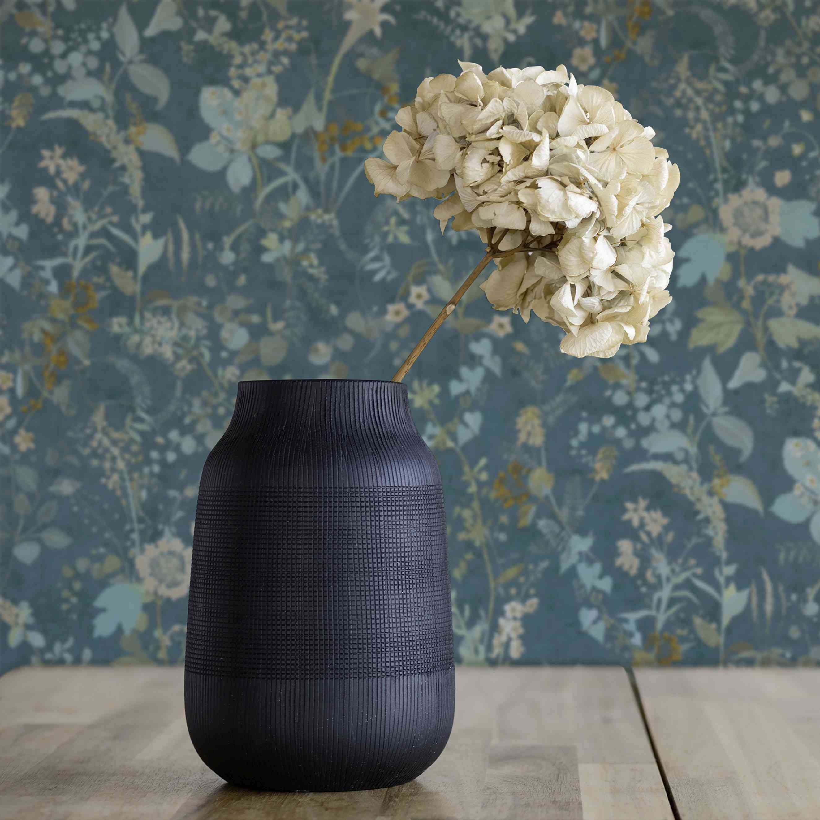 Tapete Pino Blumen M1-No.4049 Vlies Petrol Blau Floral Tadessi 10.05 x 0.53 m
