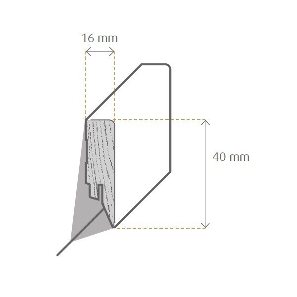 Zeichnung Sockelleiste / Fußleiste / Bodenleiste Taverone-1 (7338)