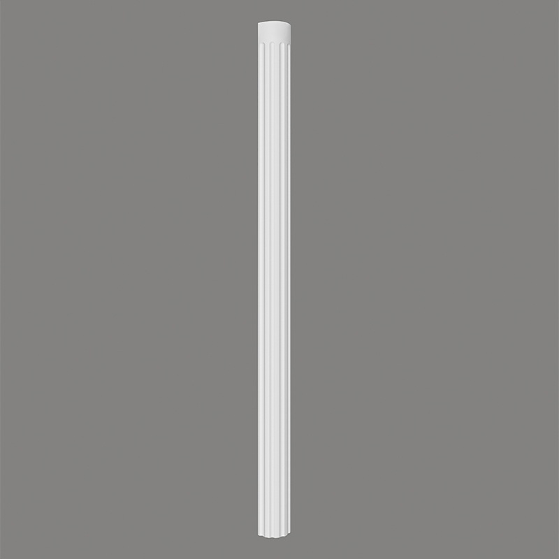 Mardom Halbsäule C3000H Profoam 150 x 75 x 2400 mm Weiß für Hauptkapitell und Fußteil