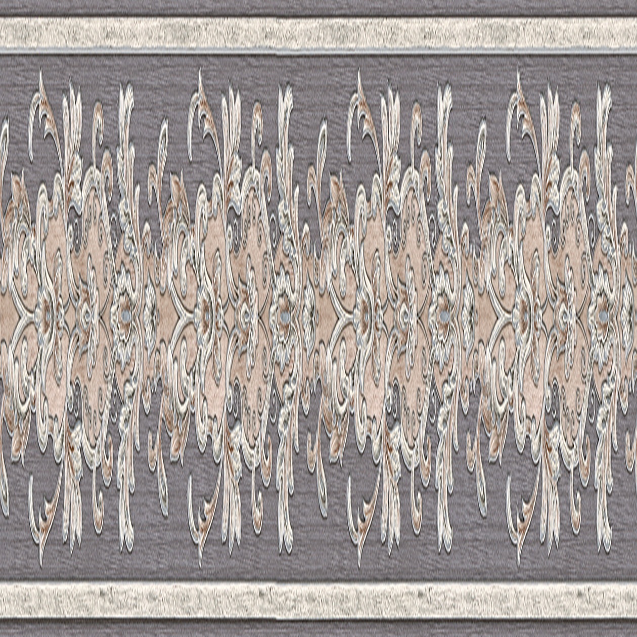 A.S. Creation Only Borders 10 | 367301 | papier peint intissé baroque | 0.1 m x 5 m | gris