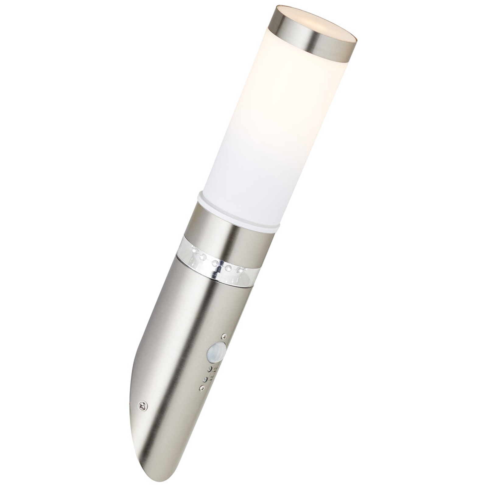 LED Wandleuchte 44 x 22 x 8.5 cm Metallic Kunststoff Wandlampe Zylindrisch Lichtfarbe: Neutralweiß