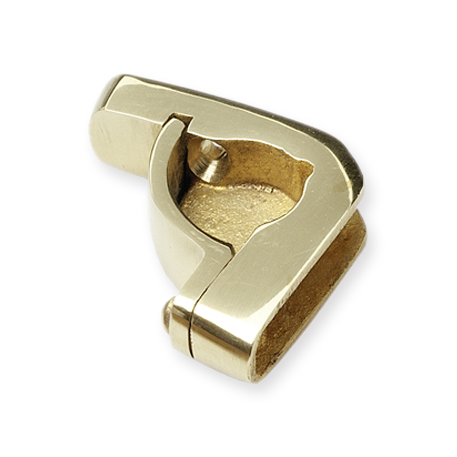 Dreikant Winkelösen 16 x 16 mm für Treppenläuferstangen Seitlich Geschlossen Messing Küberit