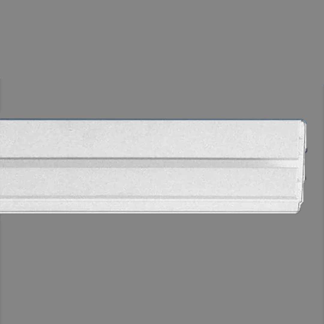 Wiesemann | Rail à rideaux | Plastique | 16 x 36 x 1200 mm | Blanc