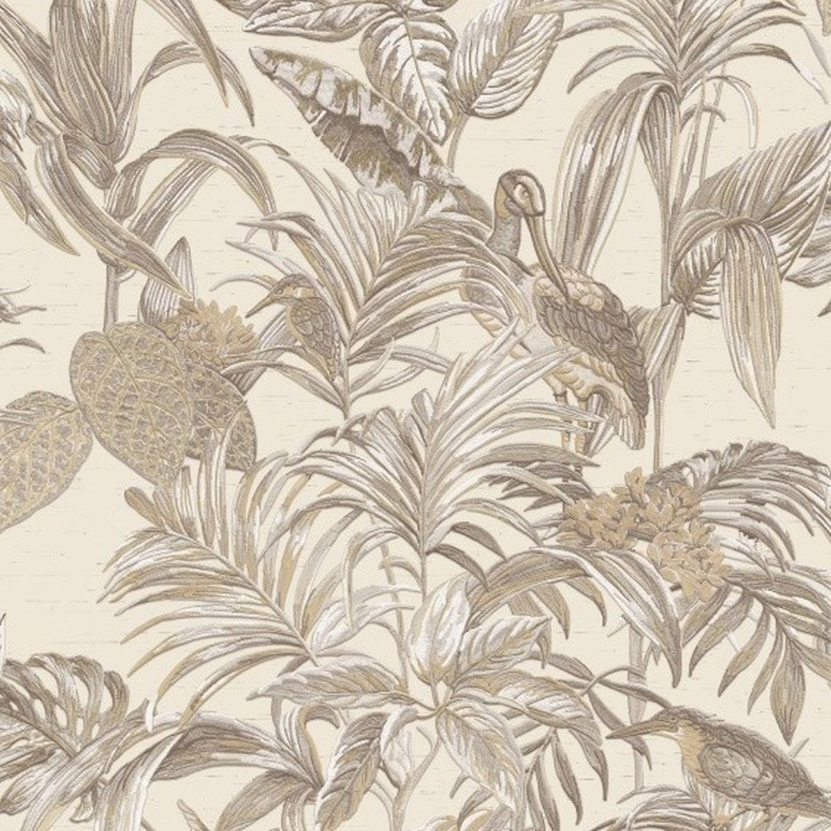 DesignID Wallstitch | DE120012 | papier peint intissé floral | 0.53 m x 10.05 m | marron