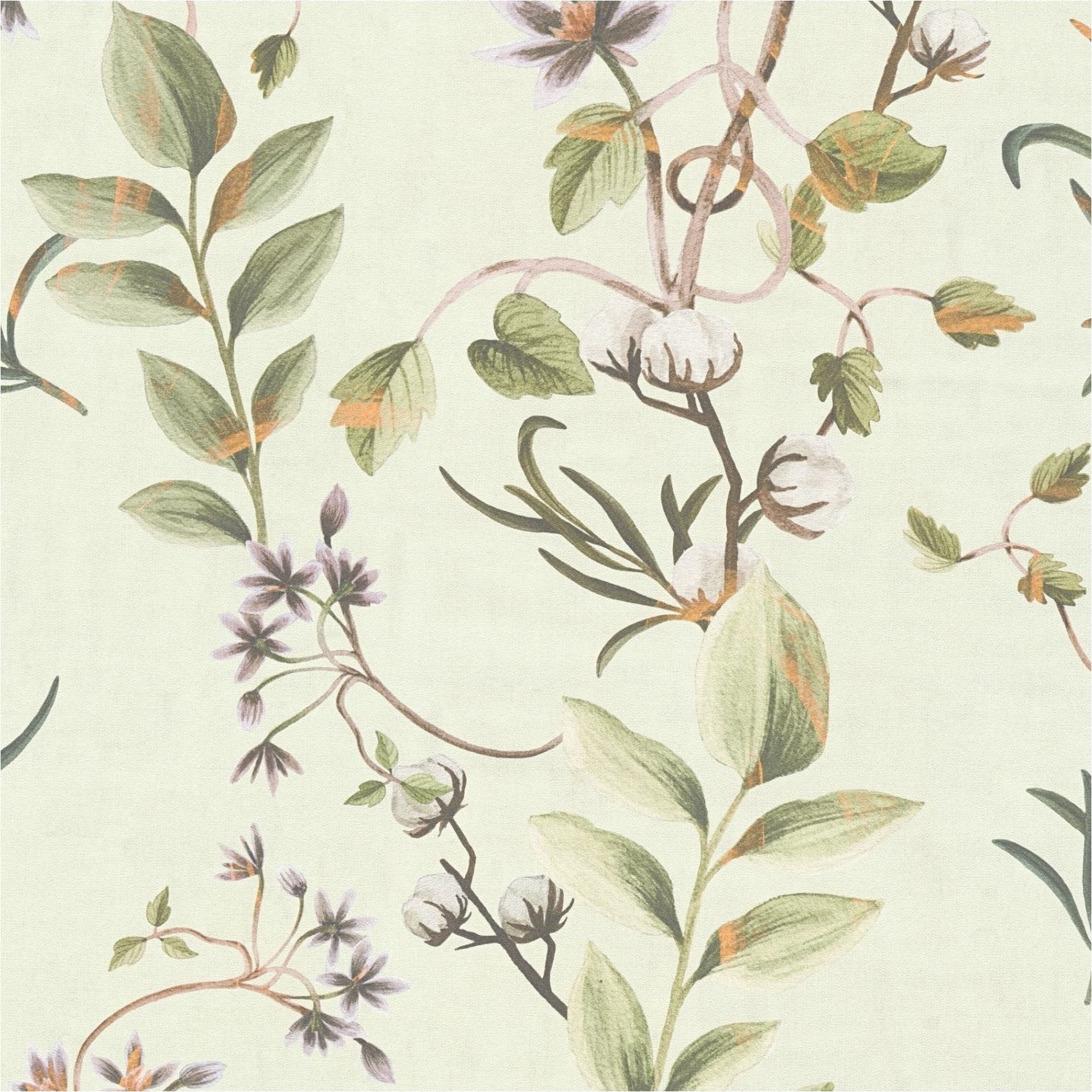 Vliestapete 782121 Mustertapete Braun Grün Muster Motive Floral Anna D Andrea A.S. Création