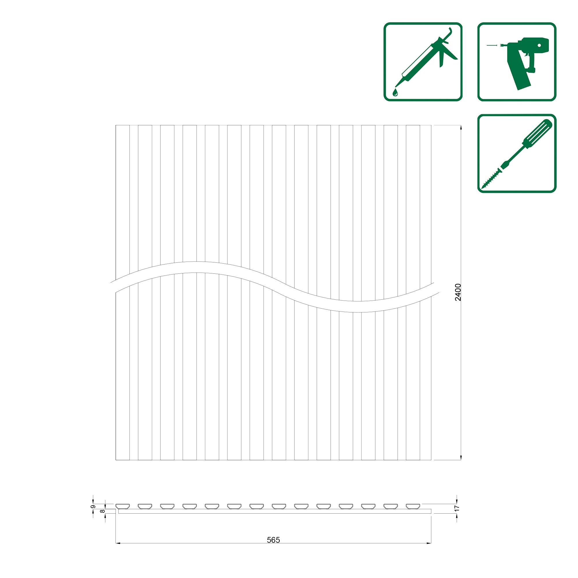 Neuhofer Outdoor Akustik Paneele 565 X 17 X 2400 Mm Alu Feuchtraumpaneele Eiche Außenpaneele Lammellenoptik
