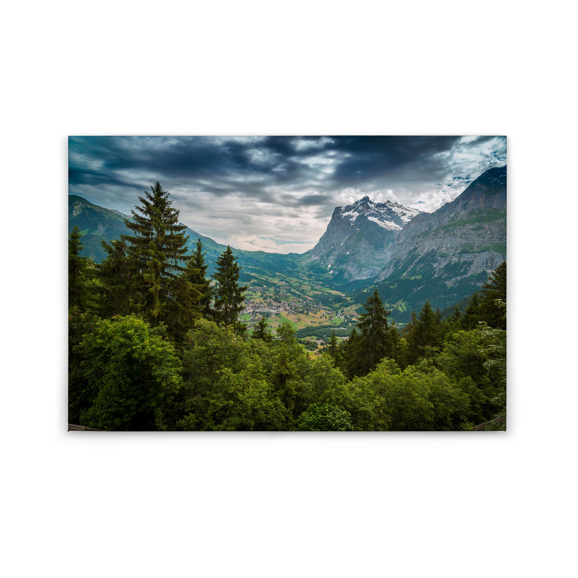Tadessi Leinwandbild Naturlandschaft - 60 x 90 cm - M1-No.50048 - Keilrahmen in Grün Grau