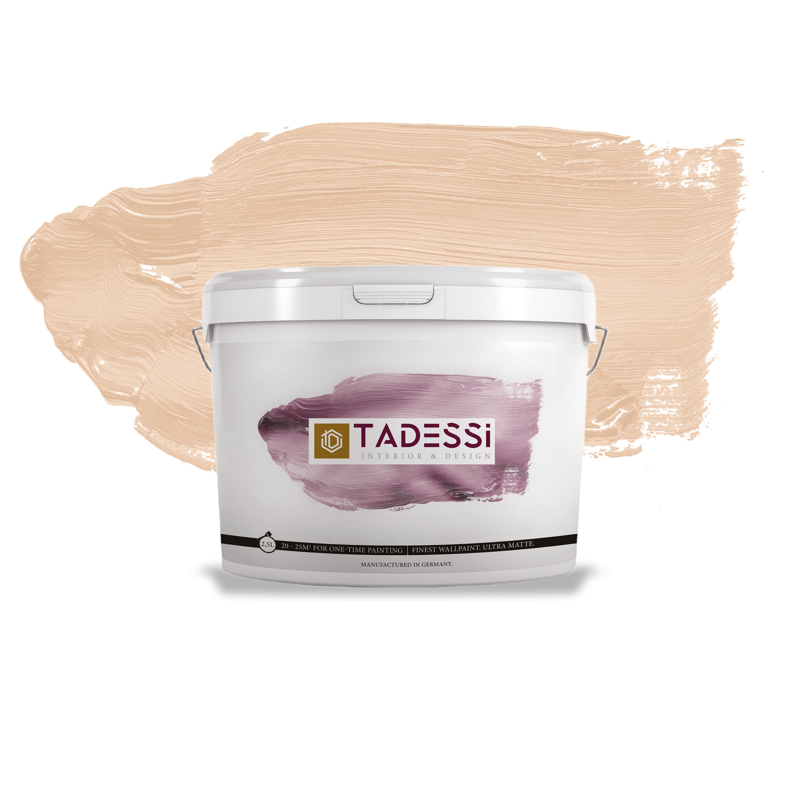 TADESSI Color Vista - Pintura de pared color beige pastel - Beige galleta - Pintura mate de alta calidad para interiores