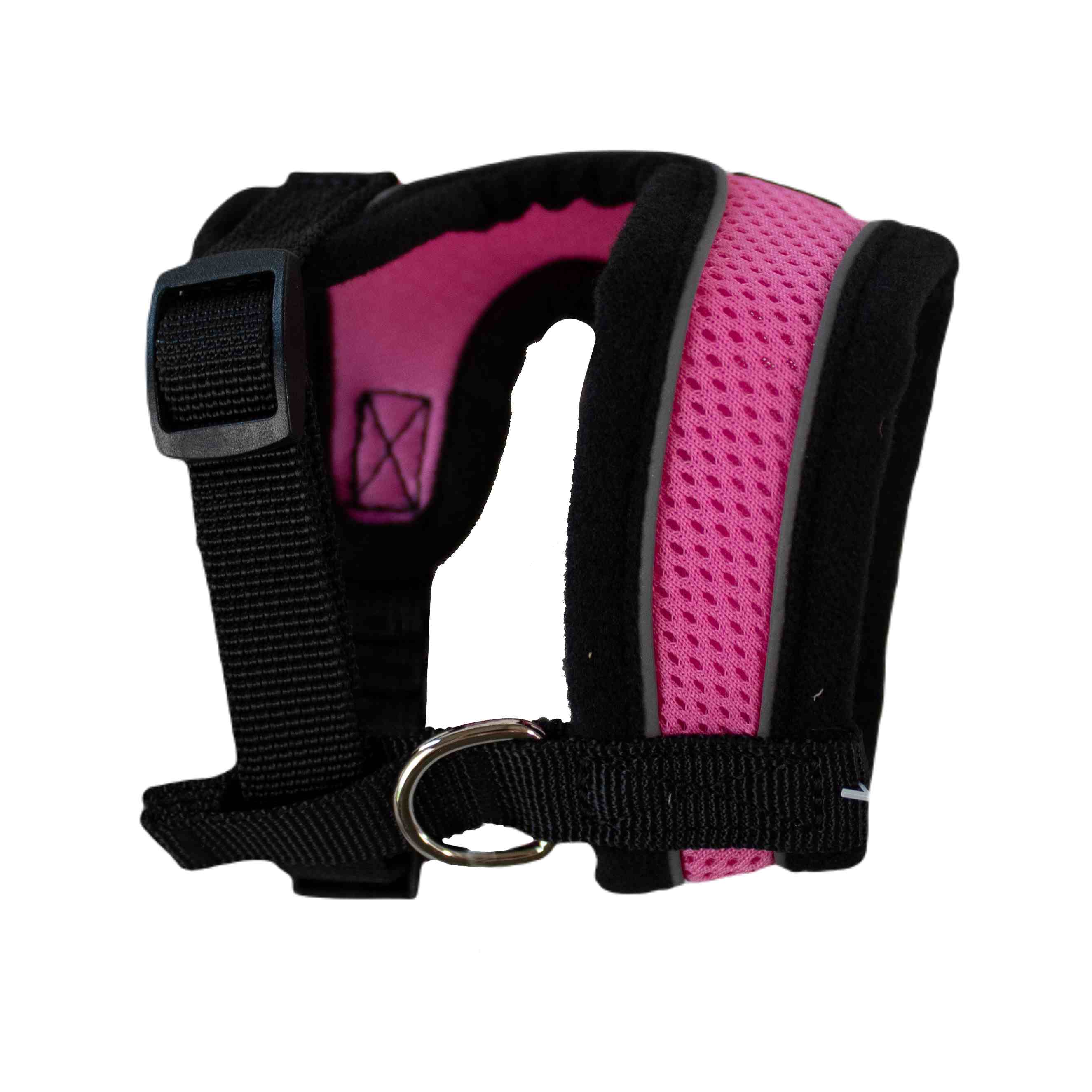 Finnero | Hundegeschirr Light | Pink | Reflektierend | Mesh | einfach verstellb. | versch. Größen