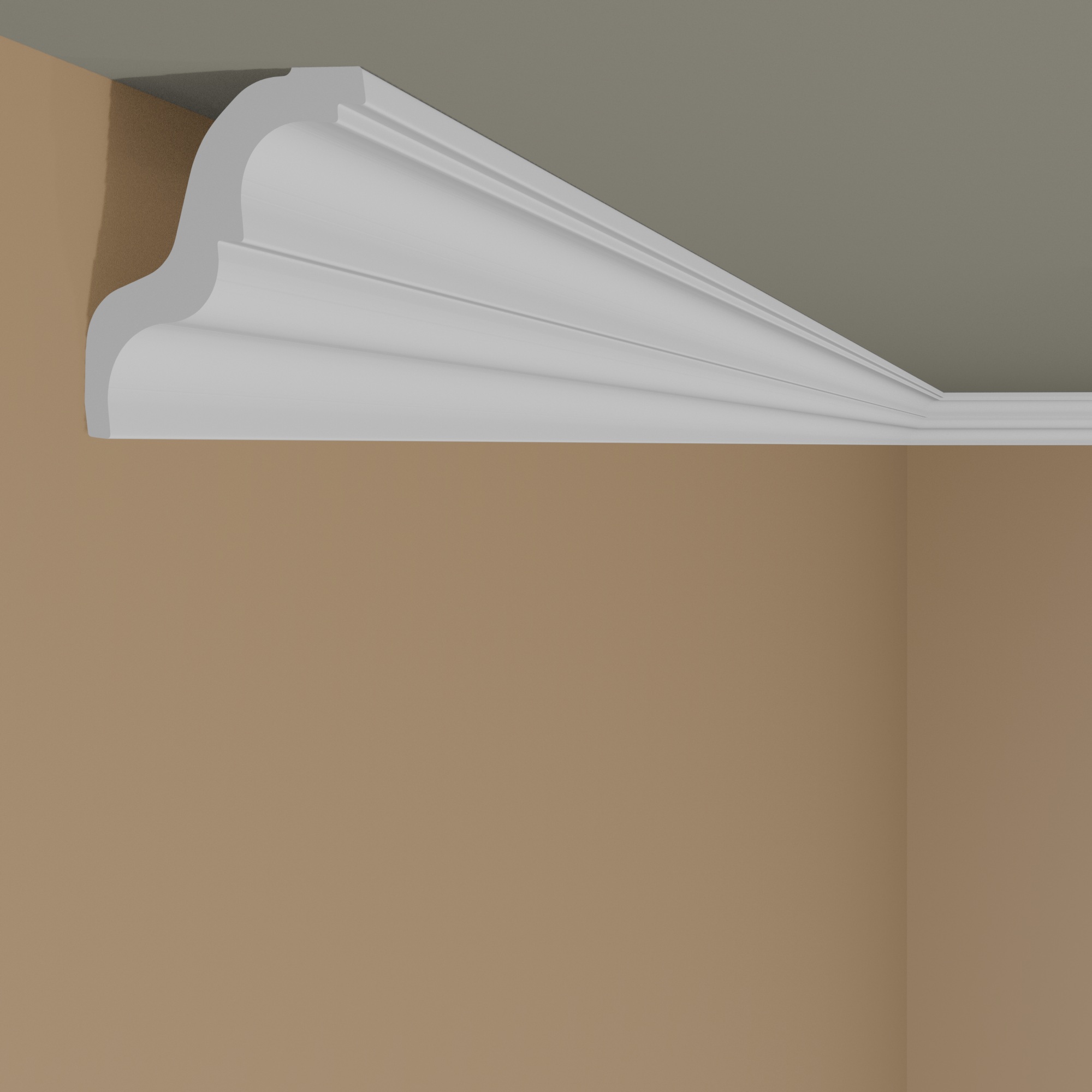 Nmc Weiss Stuckleiste At Nomastyl Polystyrol 95 X 100 X 2000 Mm Weiß Deckenleiste