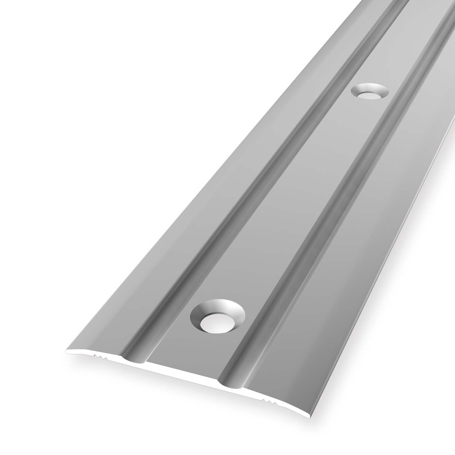 Profilé de transition 2.5 x 38 mm Aluminium Barre de seuil striée différentes longueurs Küberit