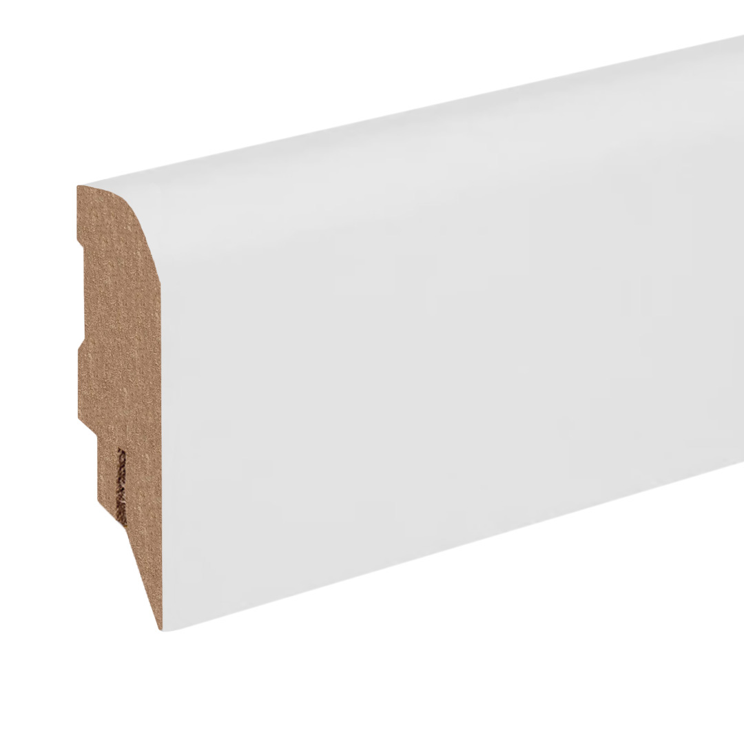 Sockelleiste / Fußleiste / Bodenleiste Merate-1 (72047) | 16 x 58 x 2500 mm | Weiß