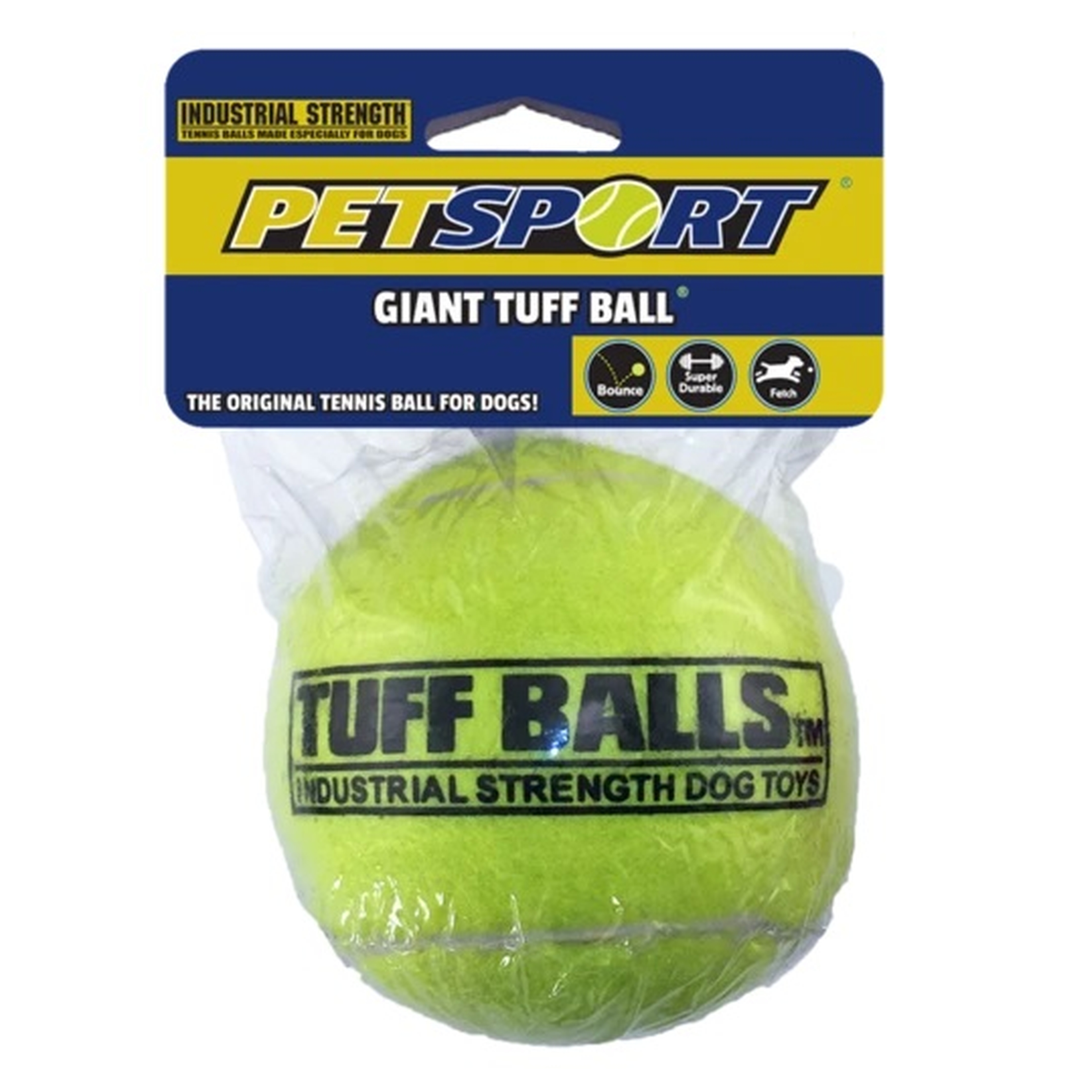 Hundespielzeug | sehr robust | Zahnschonend | Apportieren | Gelb | Kautschuk | 10 cm | Ball