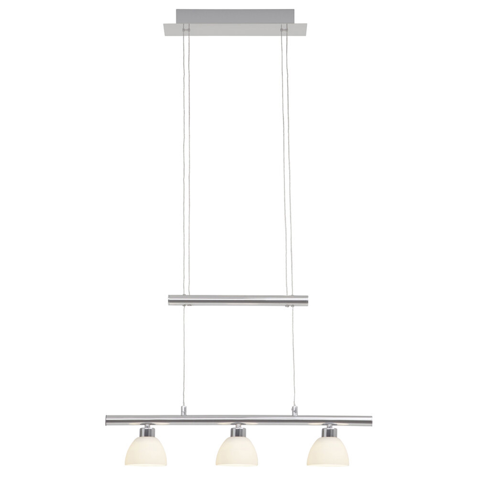 LED Pendelleuchte 90 x 8.5 x 58.4 cm Metallic Glas Pendellampe Kegel Lichtfarbe: Warmweiß dimmbar
