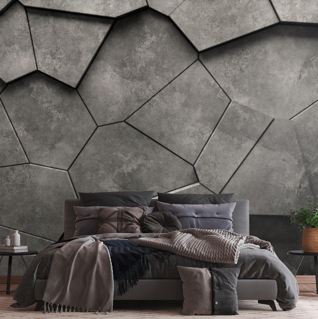 A.S. Creation Fototapete The Wall III 399241 Ein Motiv pro Rolle Stein Beton Schwarz Grau
