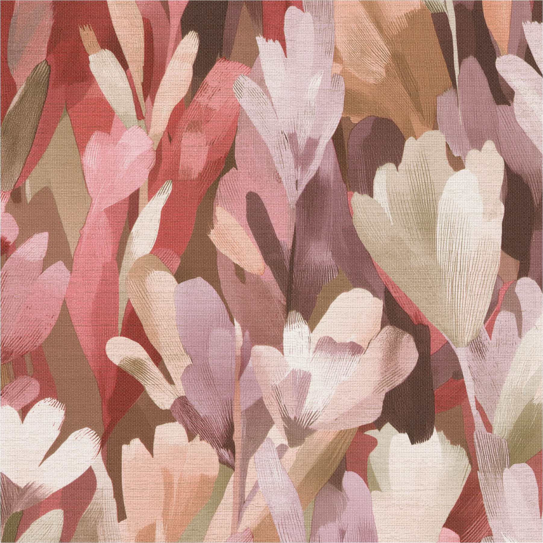 Papier peint intissé 10586-06 motif floral fleurs rouge Pure Harmony Erismann