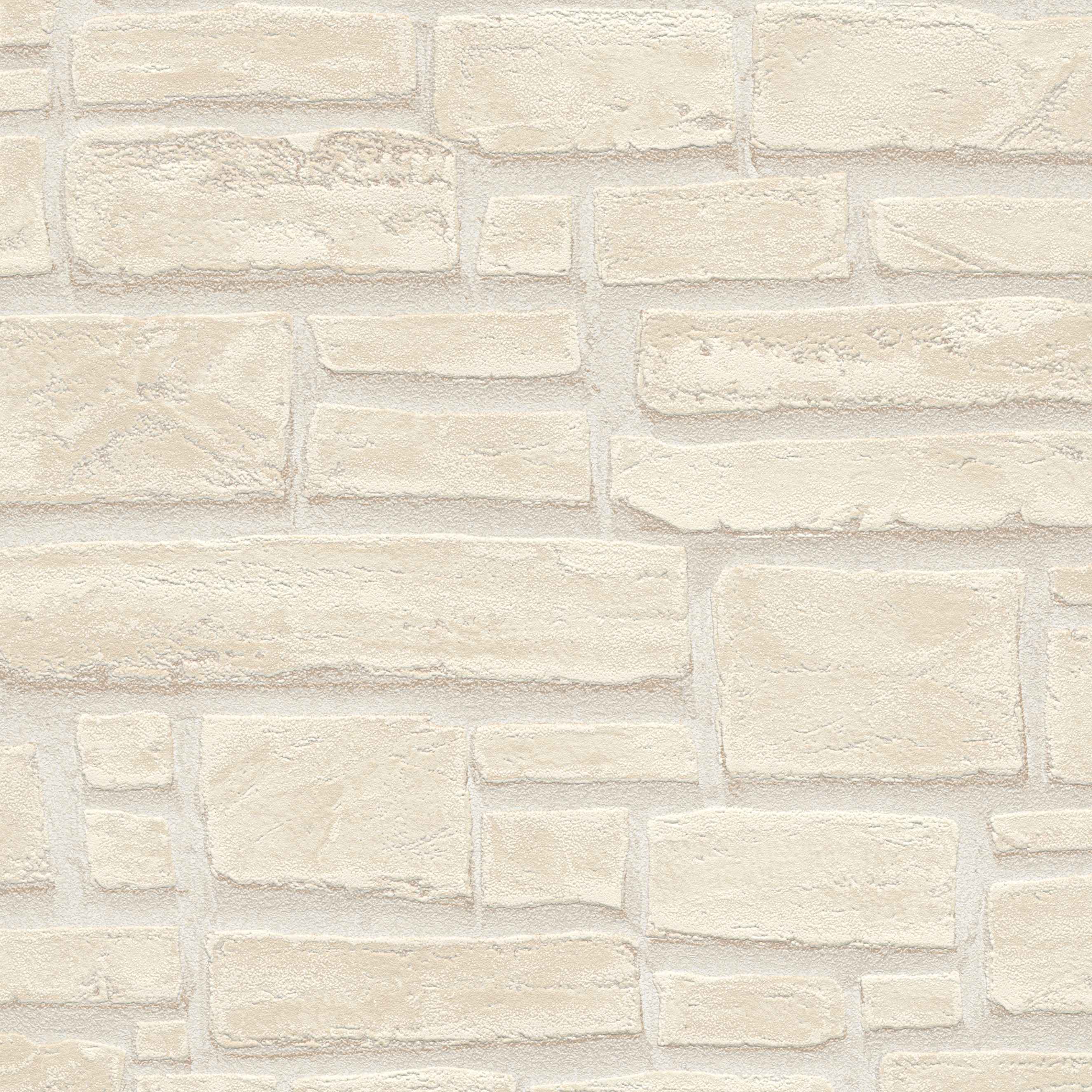 A.S. Creation | Elements | 662323 | Vliestapete | Steinoptik | 0.53 x 10.05 m | Beige