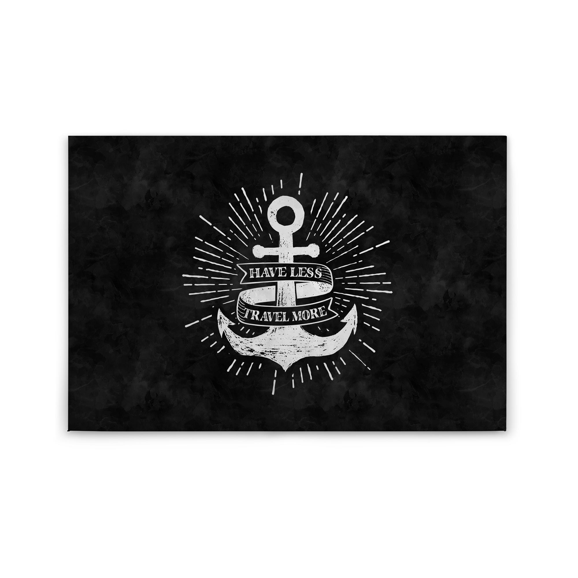 Tadessi Leinwandbild Abstrakt Anker - 60 x 90 cm - M1-No.50108 - Keilrahmen in Schwarz Weiß