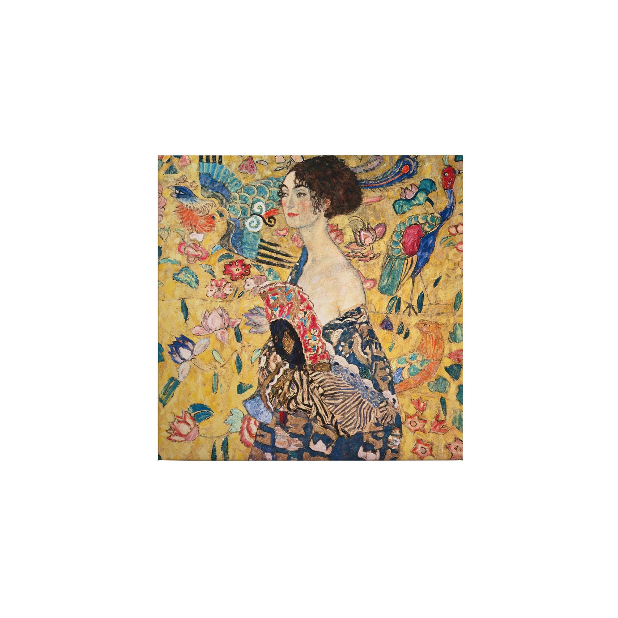 Tadessi Leinwandbild Abstrakt Frau - 50 x 50 cm - M1-No.50538 - Keilrahmen in Gelb Blau