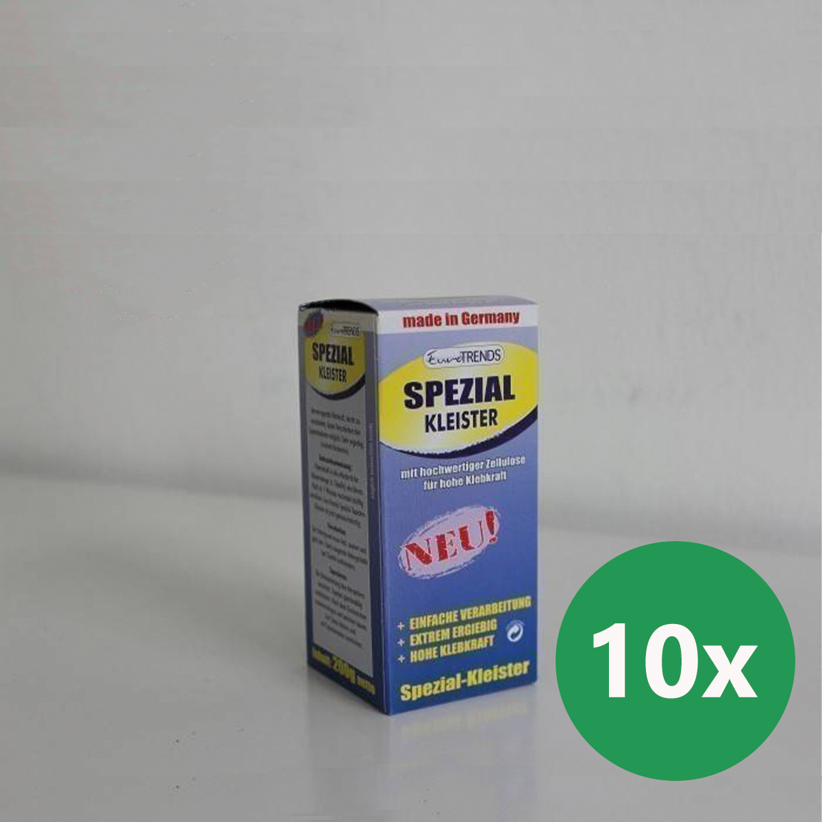 Sparpaket 10 x Spezialkleister | Kleister für Tapeten mit Papierträger | je 200 Gramm