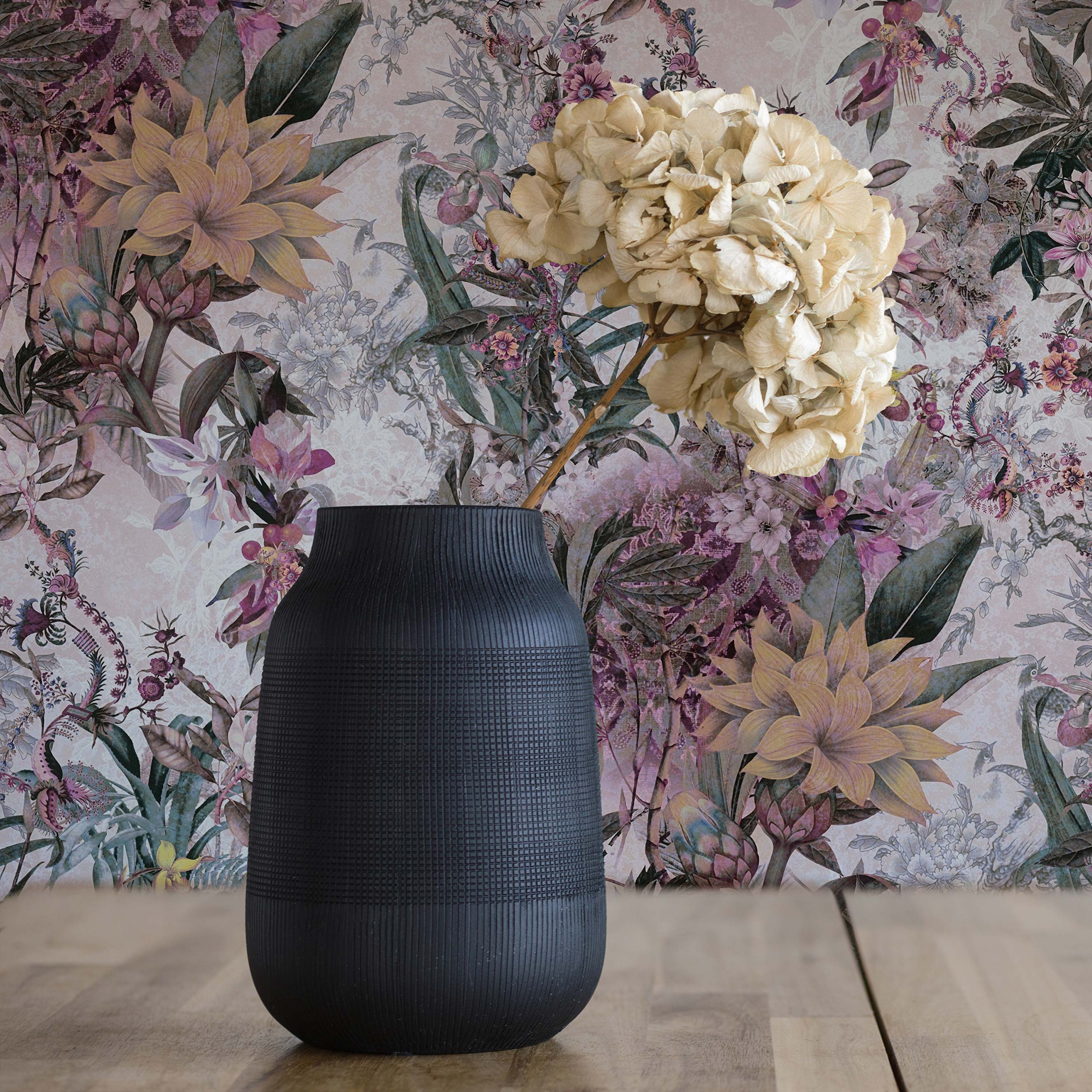 Tapete Blumen Mario M1-No.786 Vliestapete Lila Weiß Blumenoptik Floral