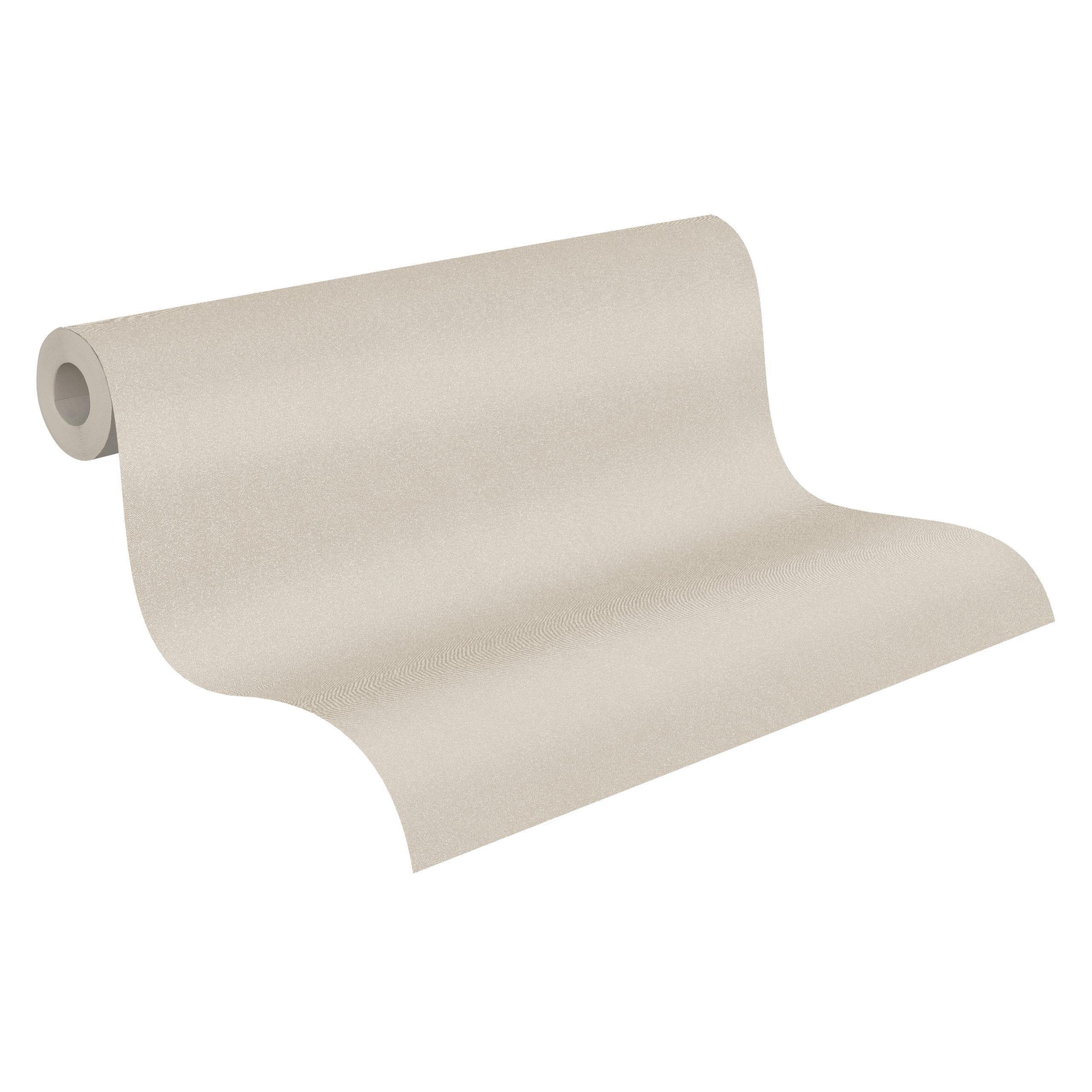 A.S. Creation | New Elegance | 375557 | Vliestapete | Einfarbig | Uni | 0.53 x 10.05 m | Beige