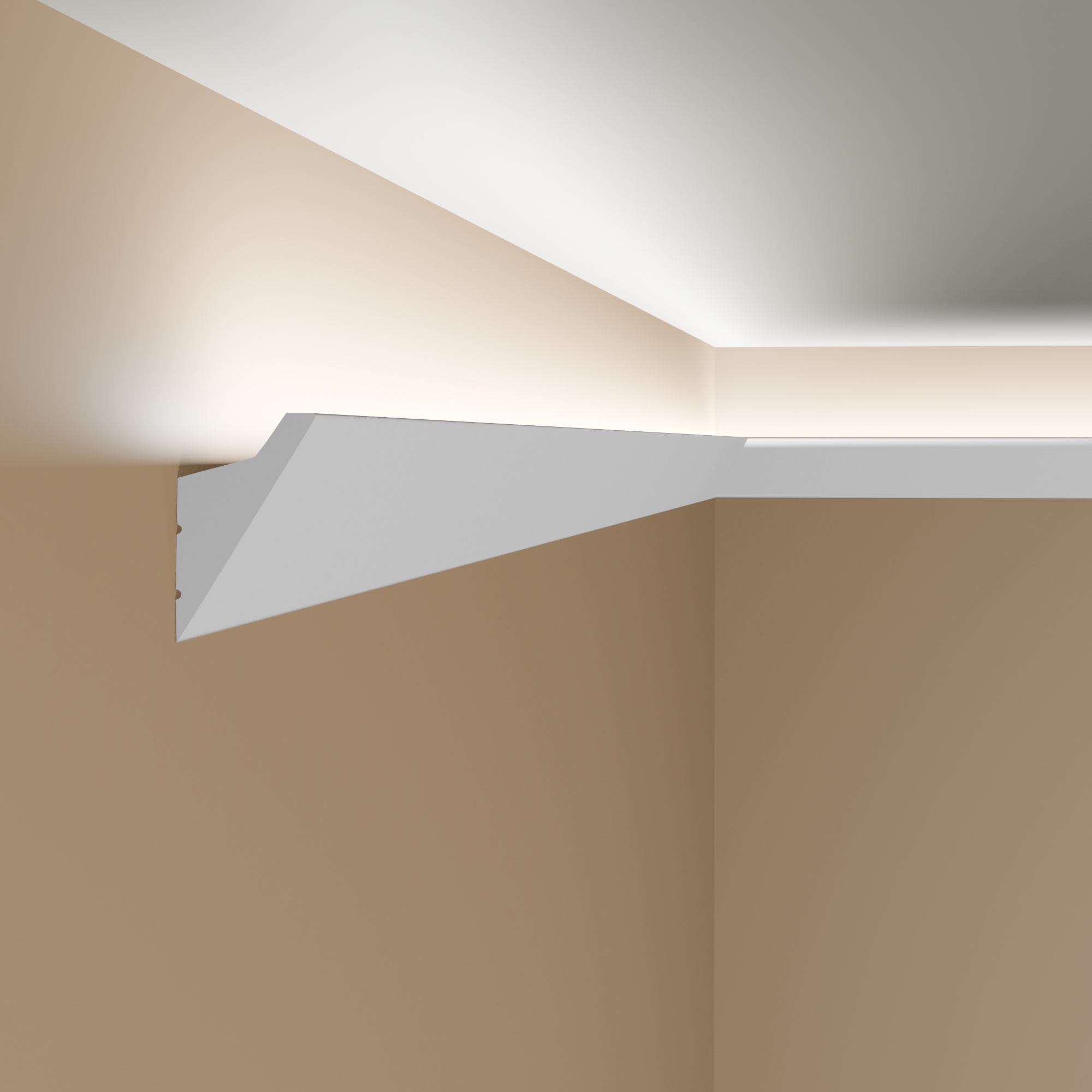 NMC Lichtleiste IL4 WALLSTYL Polystyrol 37.5 x 60 x 2000 mm Weiß Deckenleiste