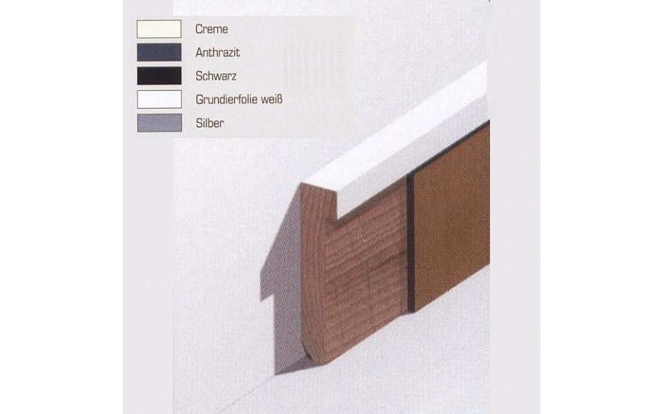 Design Fußleiste für Vinylboden "Frankfurt" - weiß - 6 mm Höhe (MDF foliert - 725.5131) (Default) 3