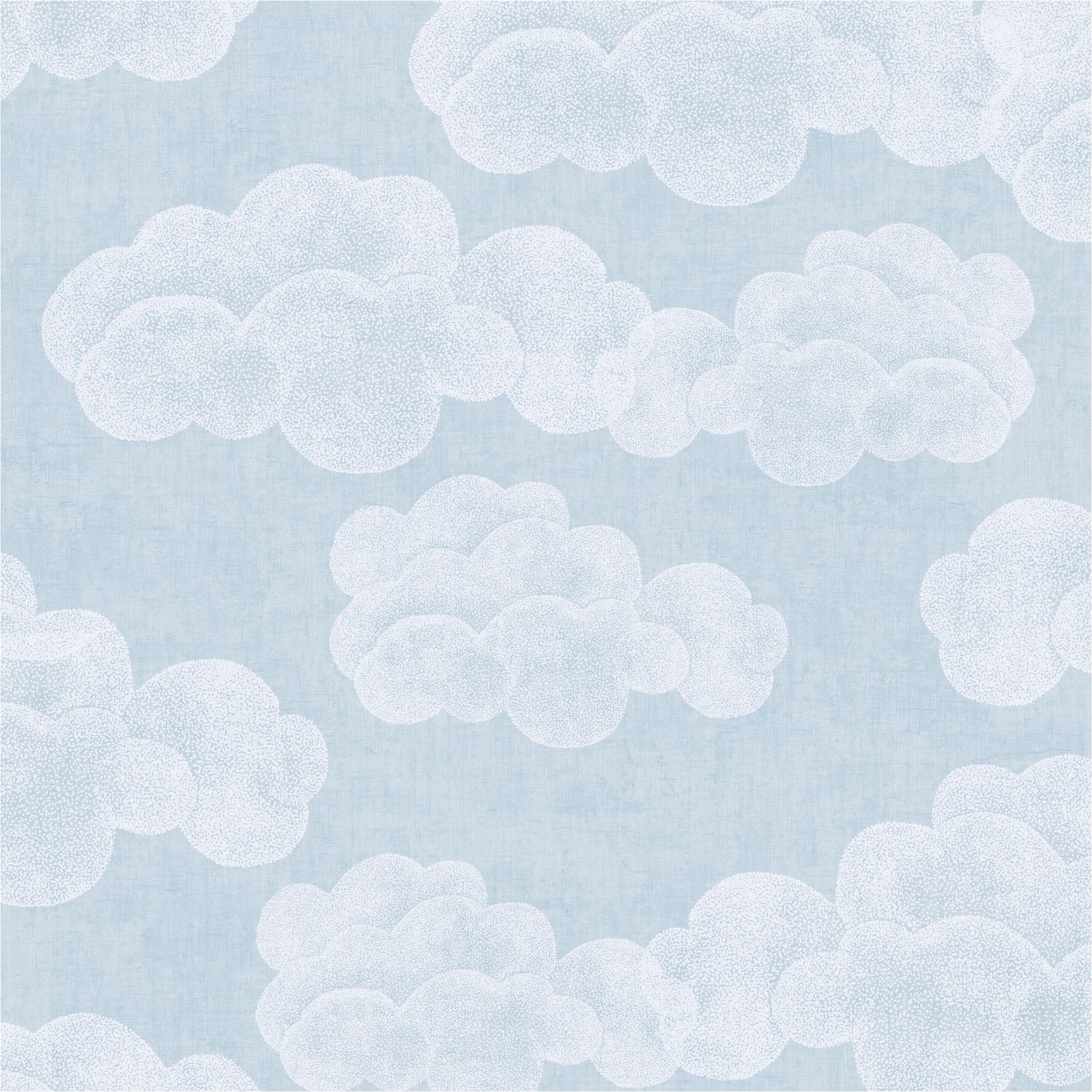 Carta da parati in tessuto non tessuto 771431 Carta da parati con motivo a motivi blu e bianchi per cameretta dei bambini Lilly & Luis Clouds A.S. Création