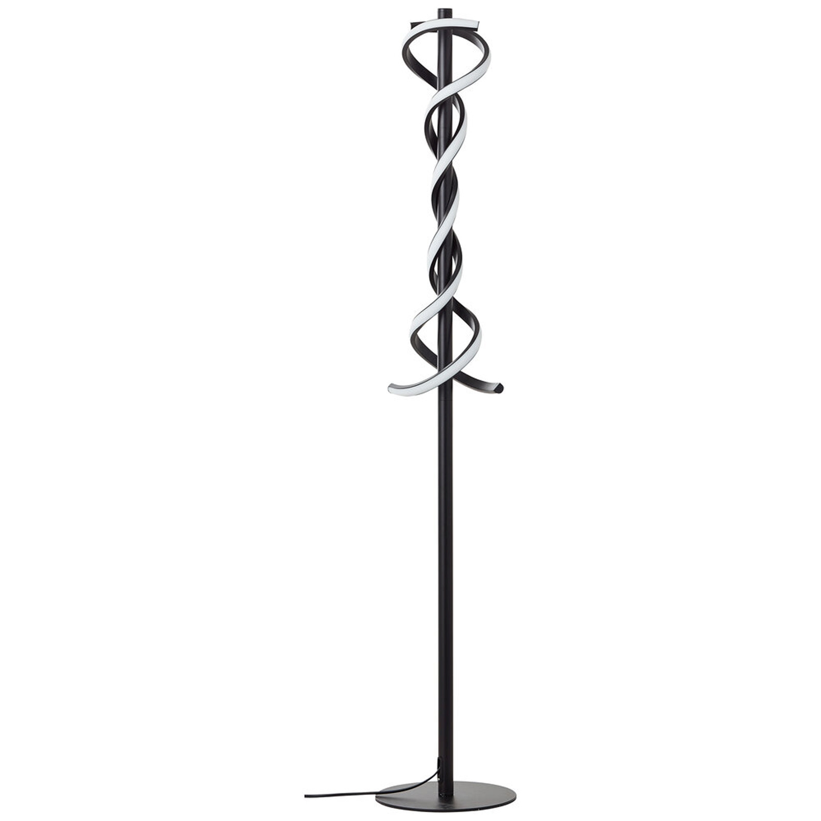 LED Stehleuchte 127.9 x 23 cm Schwarz Kunststoff Stehlampe Modern Lichtfarbe: Warmweiß Harmonisch