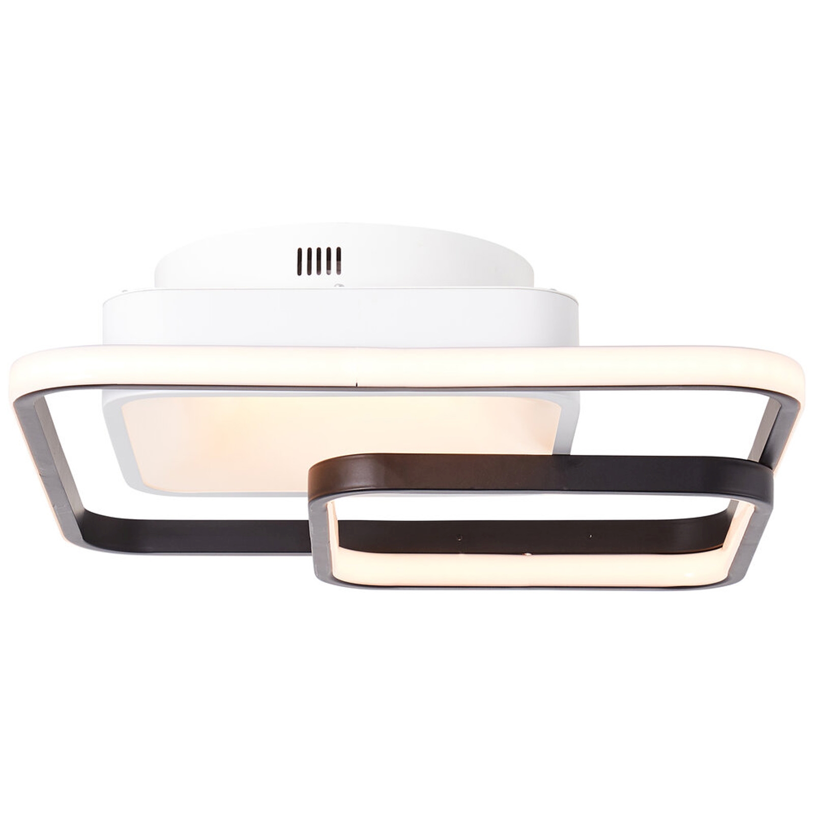 LED Deckenleuchte 11.5 x 40 x 40 cm Schwarz Metall Deckenlampe Modern Lichtfarbe: Variabel dimmbar