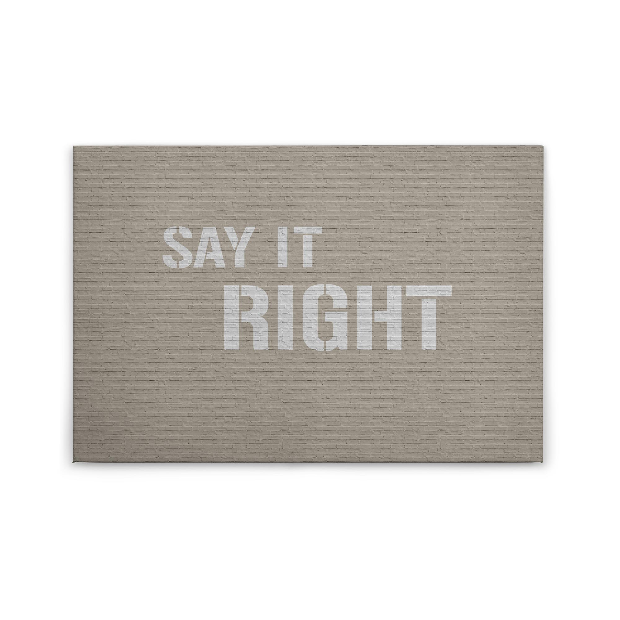 Tadessi Leinwandbild Sprüche Motivation - 60 x 90 cm - M1-No.50170 - Keilrahmen in Beige Grau