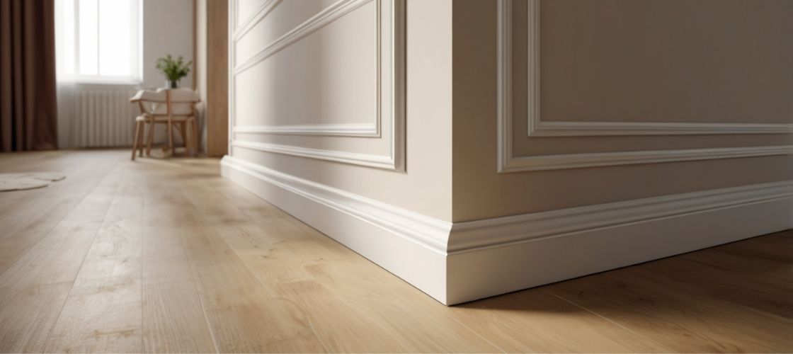 Sockelleiste "Potsdam" Echtholzfurnier 20 x 40 x 2500 mm Bambus moderne  Fuleiste by PROVISTON