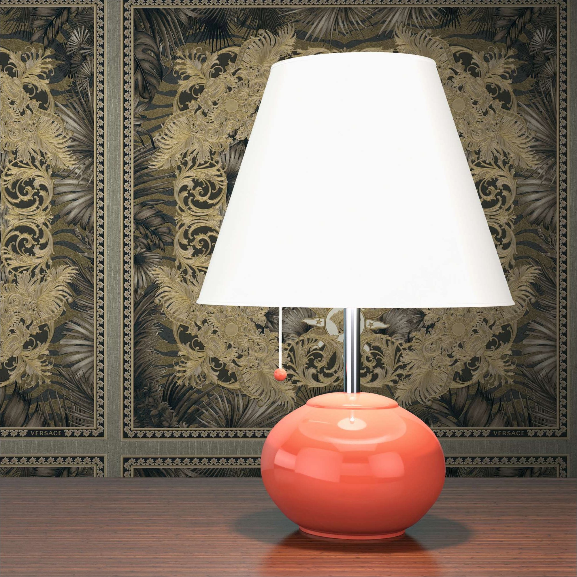 Tapete Versace Dschungel-Optik M1-No.11530 | Vliestapete Design | Braun | Gold | Medusa | Luxus
