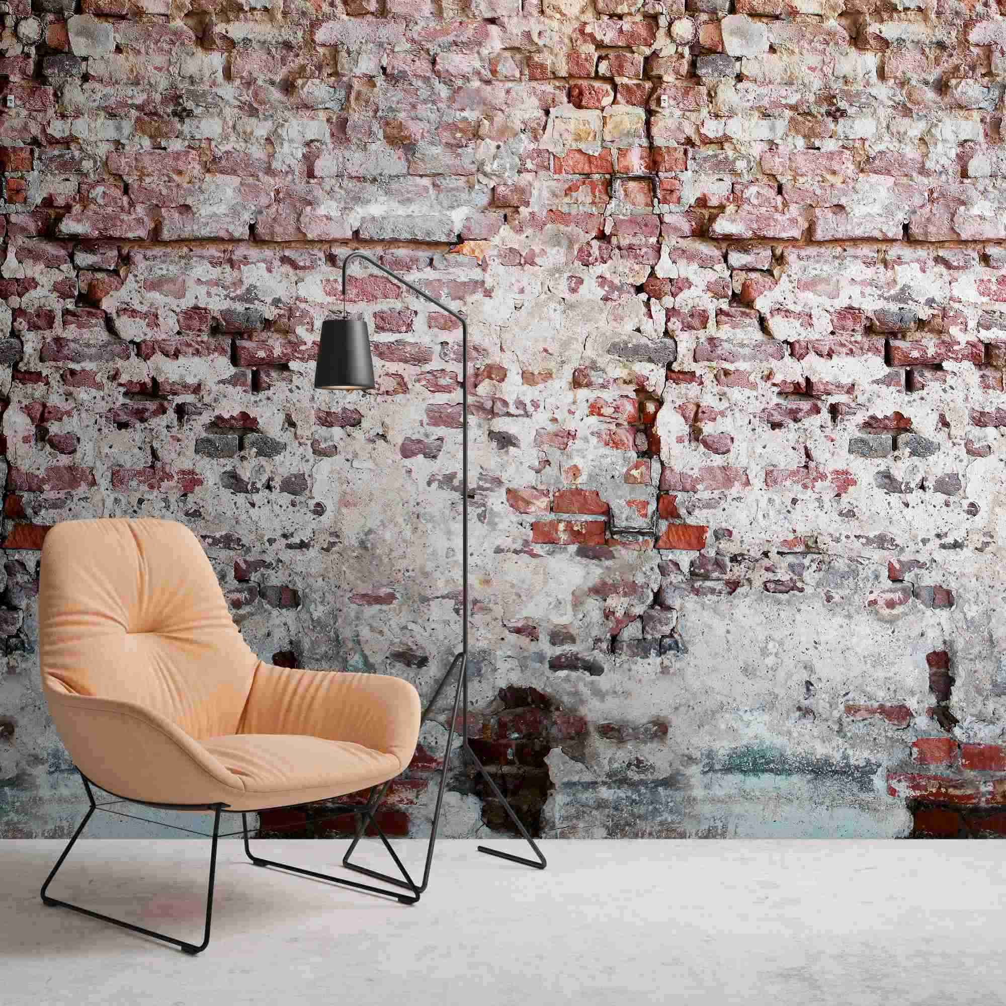 A.S. Creation Fototapete The Wall 383351 Ein Motiv pro Rolle Steinoptik Rot