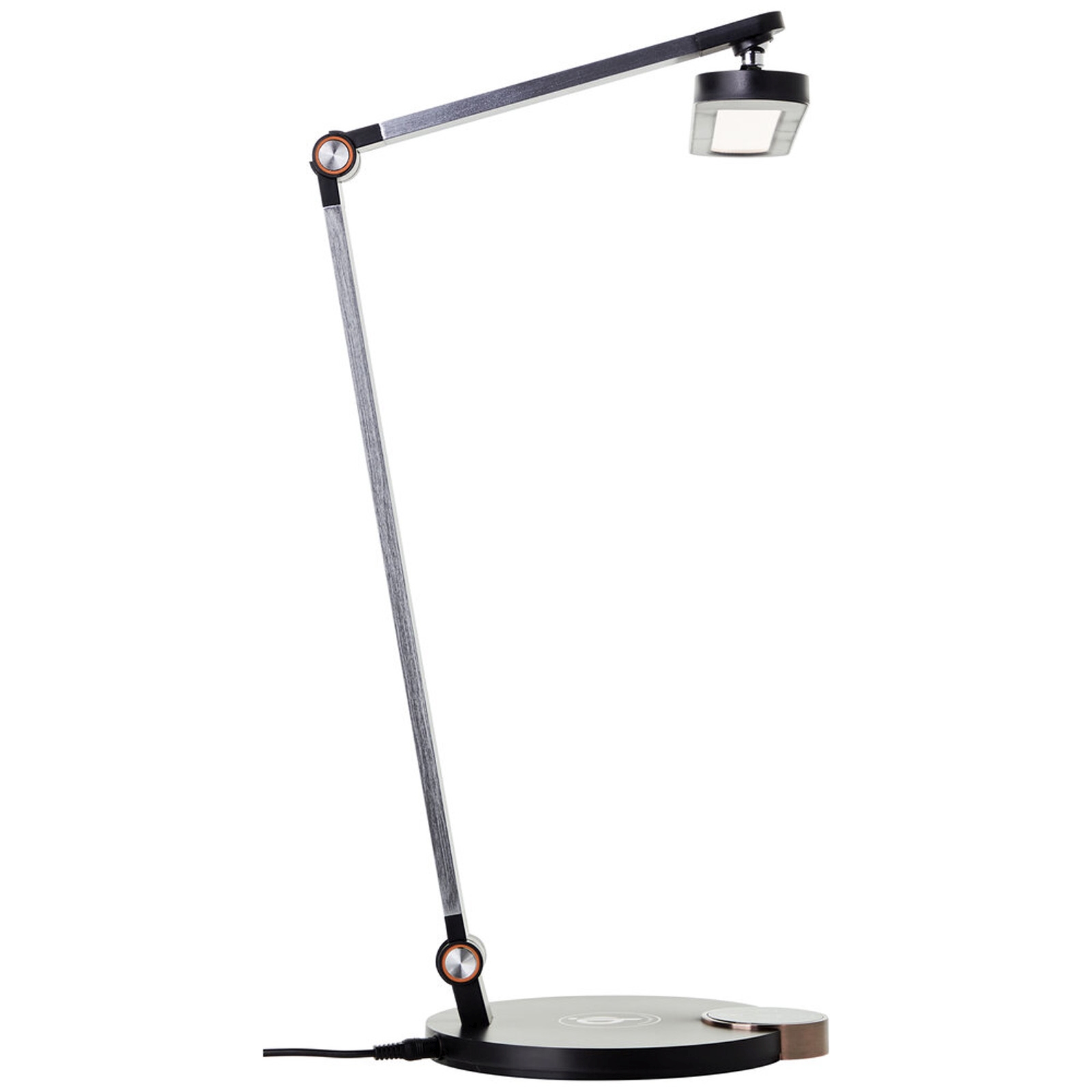 LED Tischleuchte 40 x 18.7 x 51.8 cm Schwarz Metall Tischlampe Basic Lichtfarbe: Variabel dimmbar