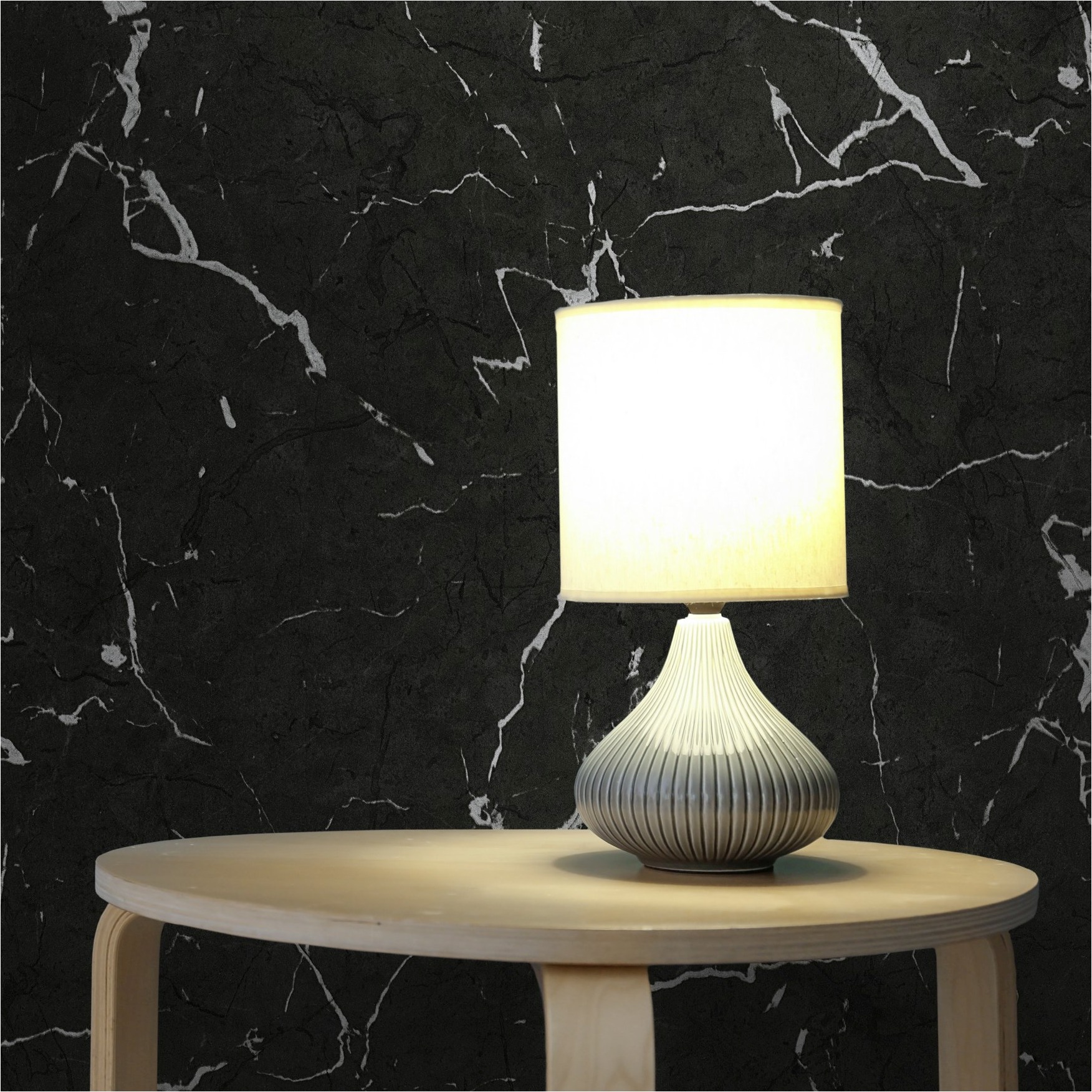 Tapete Marmortapete M1-No.11468 | Vliestapete | Schwarz | Weiß | Wohnzimmer | Schlafzimmer | Küche