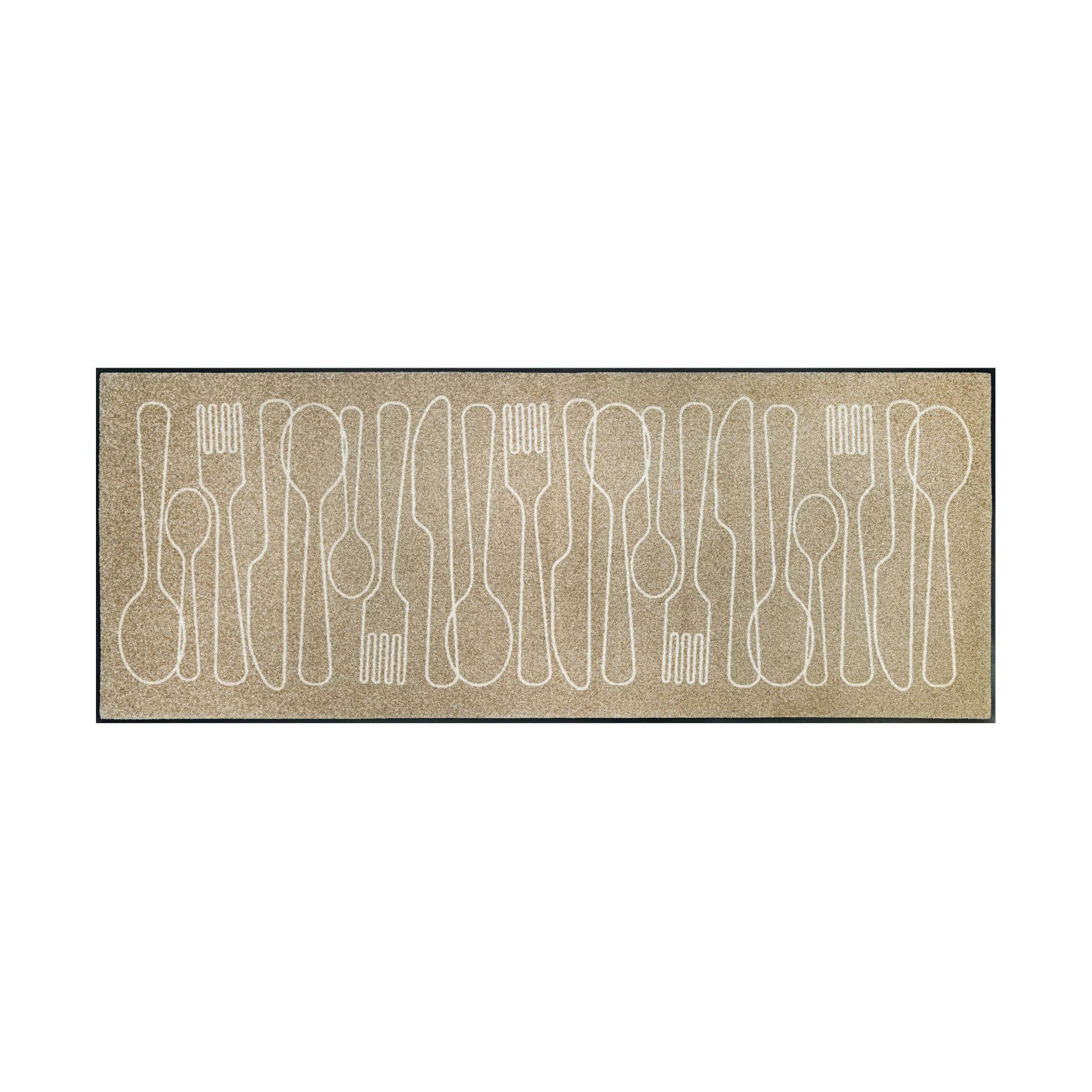 Paillasson Plaisir de la table 190 x 75 cm tapis de sol lavable Floornovo Trend Design
