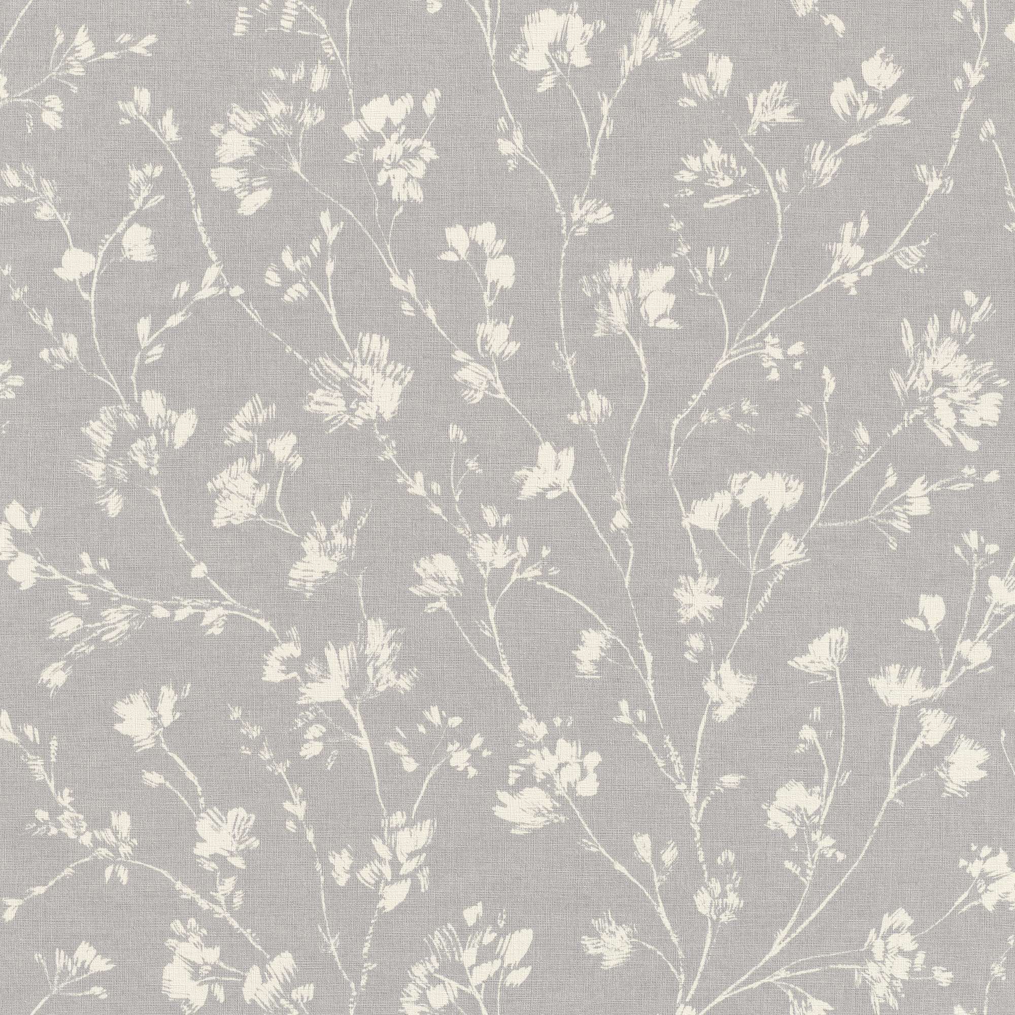 Vliestapete 463828 Grau Weiß Muster Motive Country Charme Rasch