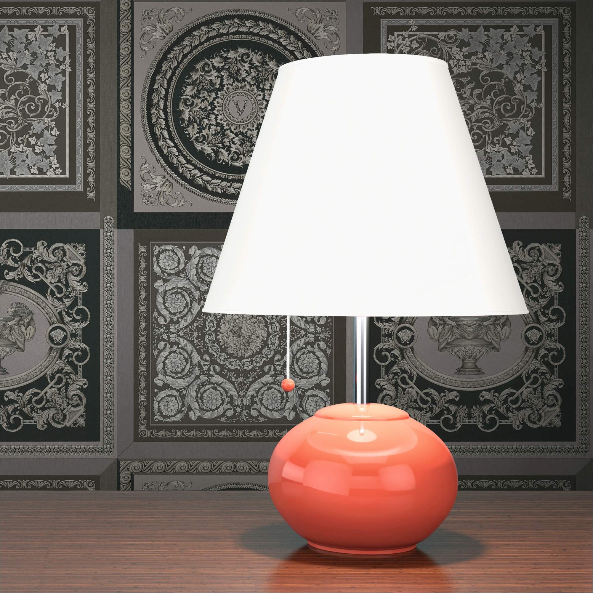 Tapete Versace Barock M1-No.11534 | Vliestapete Design | Silber | Schwarz | Floral | Ranken | Medusa