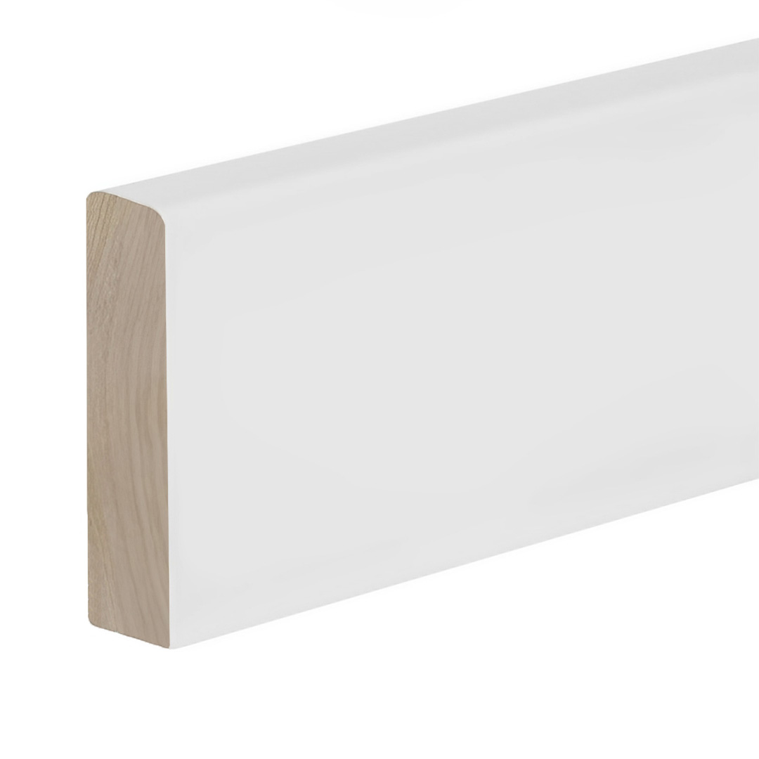 Sockelleiste / Fußleiste / Bodenleiste Mortara-5 (72350) | 16 x 58 x 2400 mm | Gletscherweiß