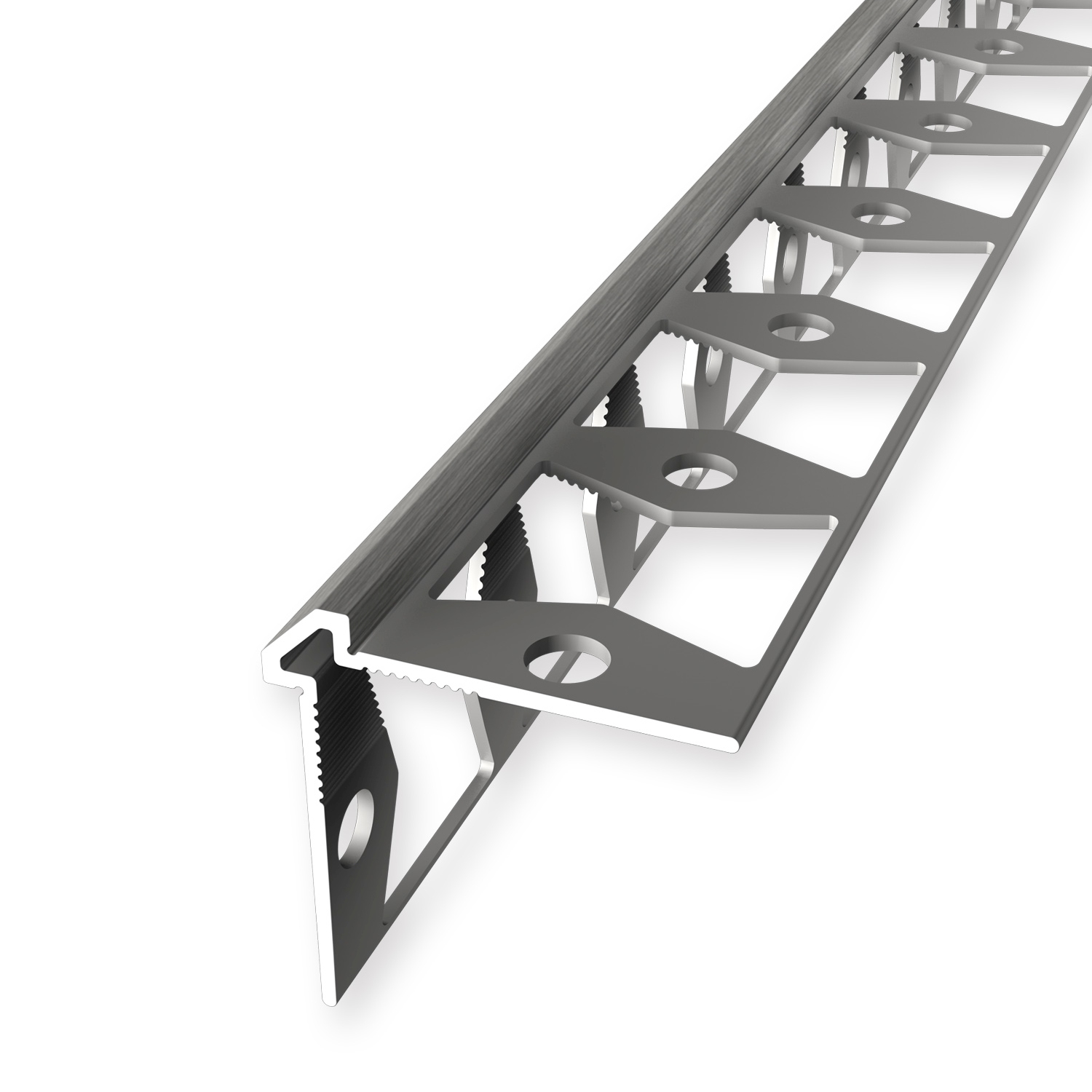 Wandprofil 25 x 25 x 2700 mm Einfasshöhe 2 mm Aluminium Tapetenprofil Glatt Küberit