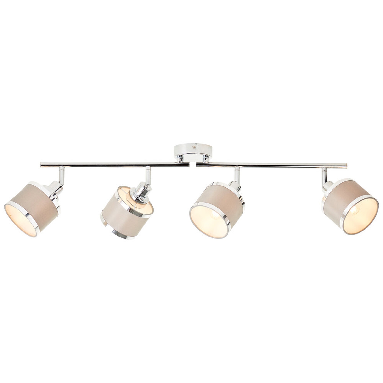 Deckenleuchte 21.9 x 10 x 85.7 cm Grau Metall Deckenlampe Zylindrisch Textil Harmonisch