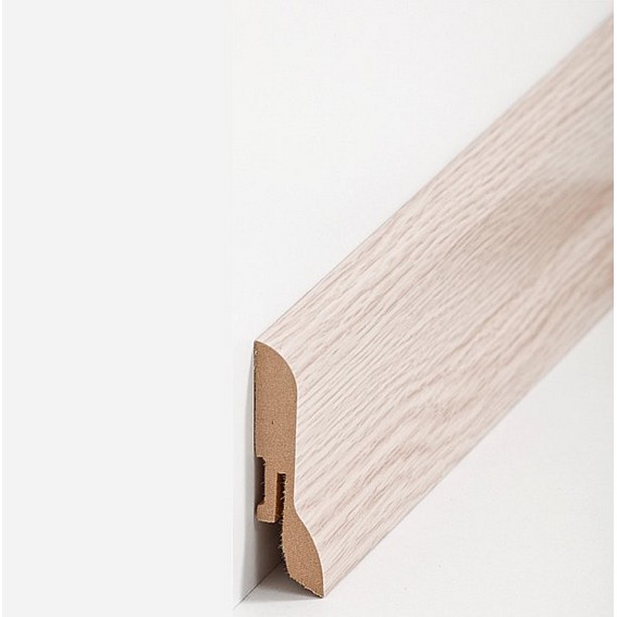 Sockelleisten "München" - Eiche weiß (MDF foliert - 722.666)