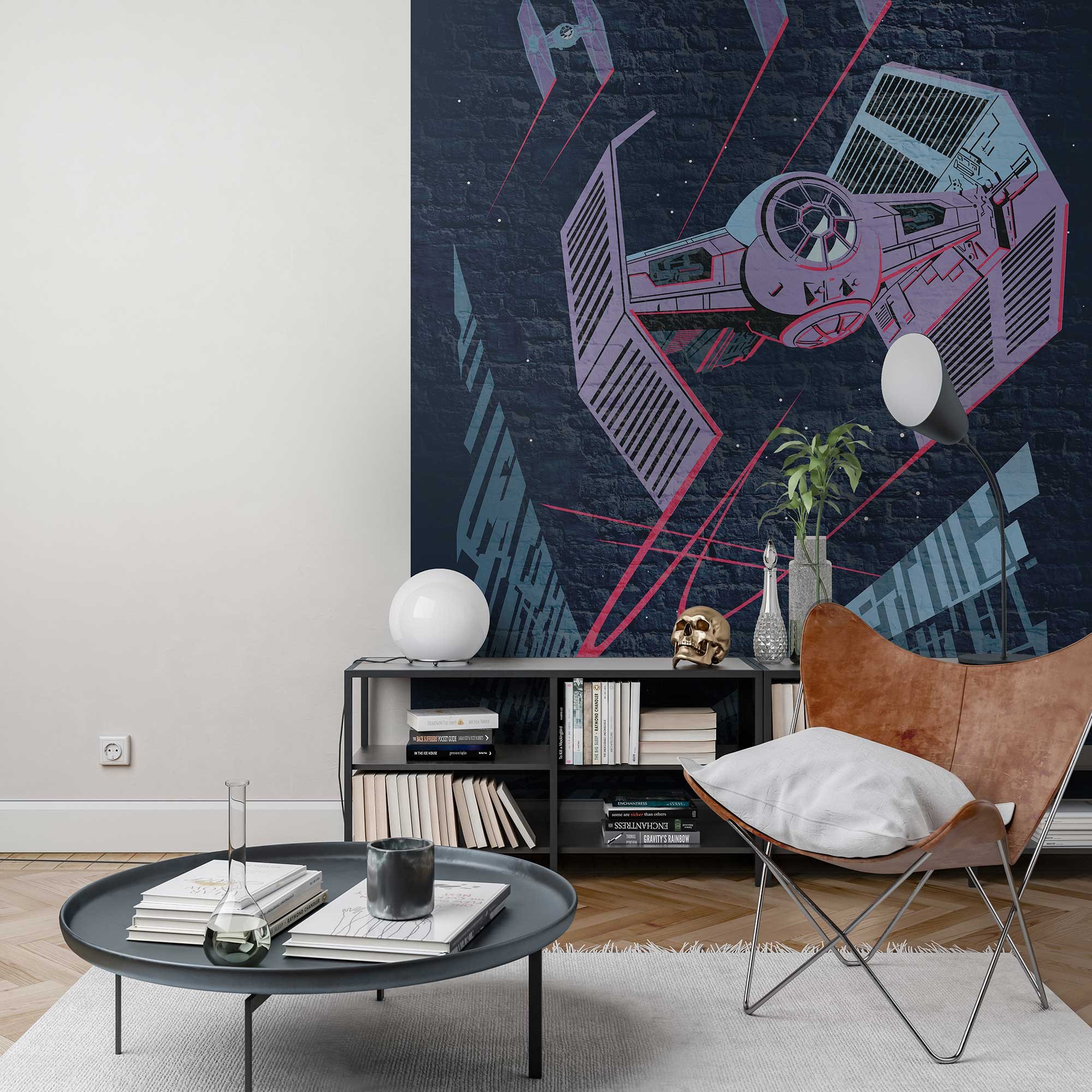 Papel pintado fotográfico Komar Star Wars Caza TIE de hormigón 280 x 200 cm Caza TIE Estrella de la Muerte de tejido no tejido